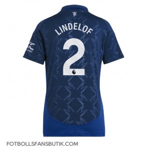 Manchester United Victor Lindelof #2 Replika Bortatröja Damer 2024-25 Kortärmad